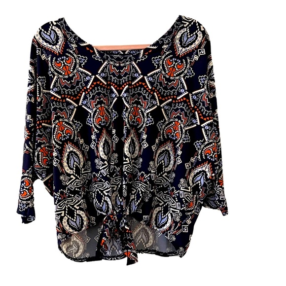 Tops - Women’s Large Navy Patterned Shirt